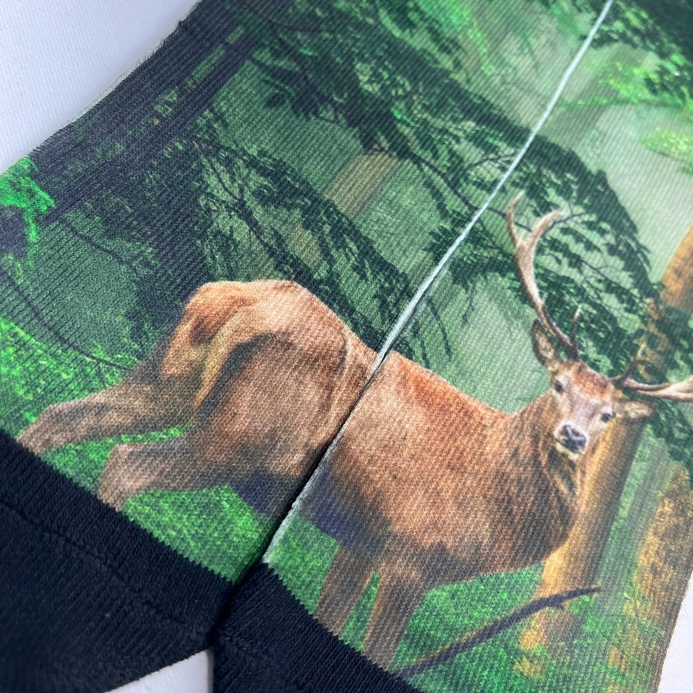 ODD SOX Deer in the Forest Socks - Size: 6-13 > NEW - Picture 3 of 5